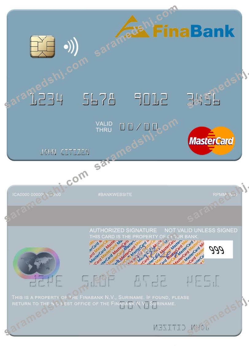 Suriname Finabank N.V. mastercard